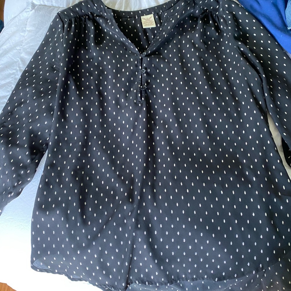 Black and silver blouse